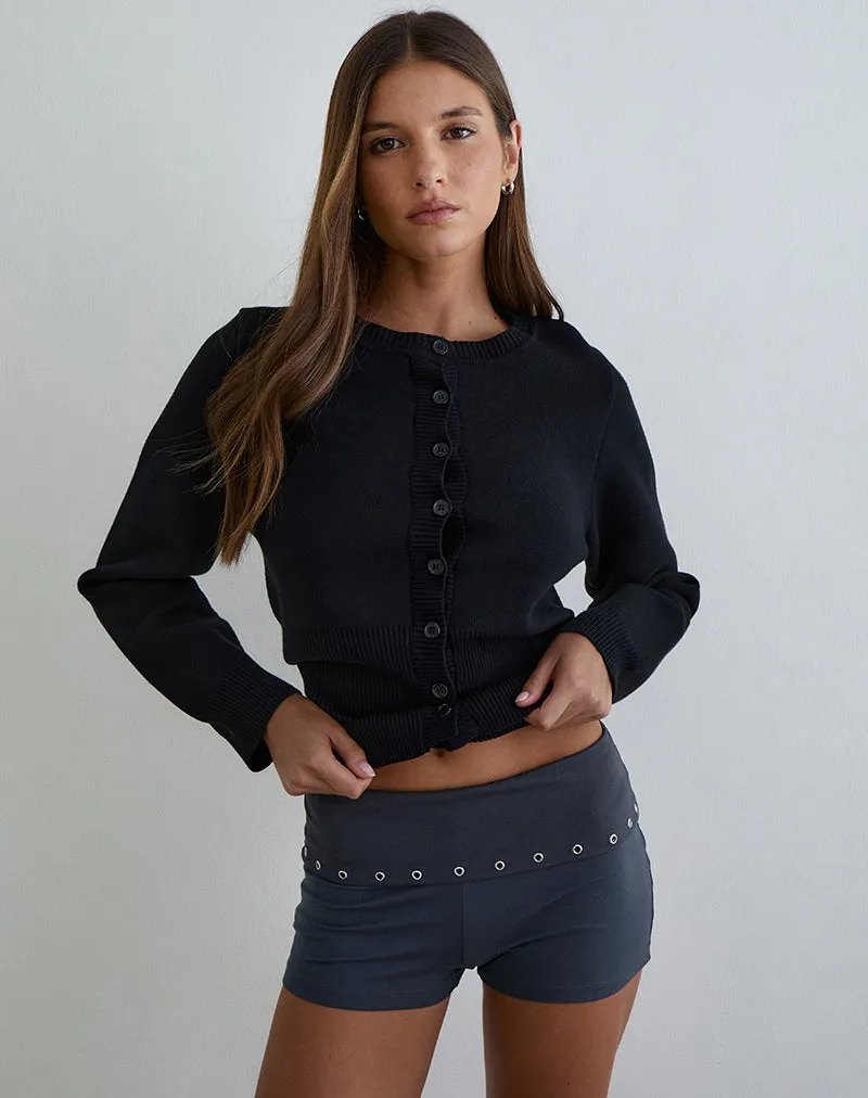 Gojo Short in Jersey Ocean Storm with Eyelets sold by Motel Rocks product image thumbnail 2