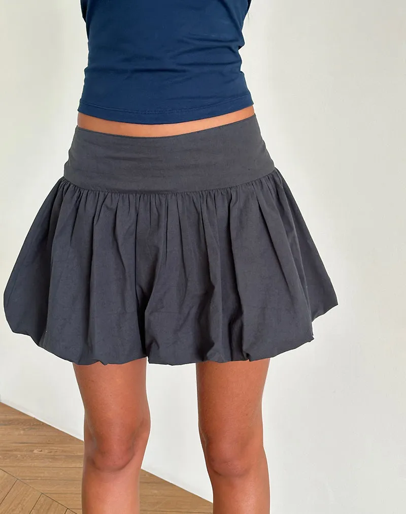 Kiyowo Puffball Mini Skirt in Charcoal Grey sold by Motel Rocks product image thumbnail 4