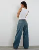 Jastio Vest Top in White Ribbed Jersey sold by Motel Rocks