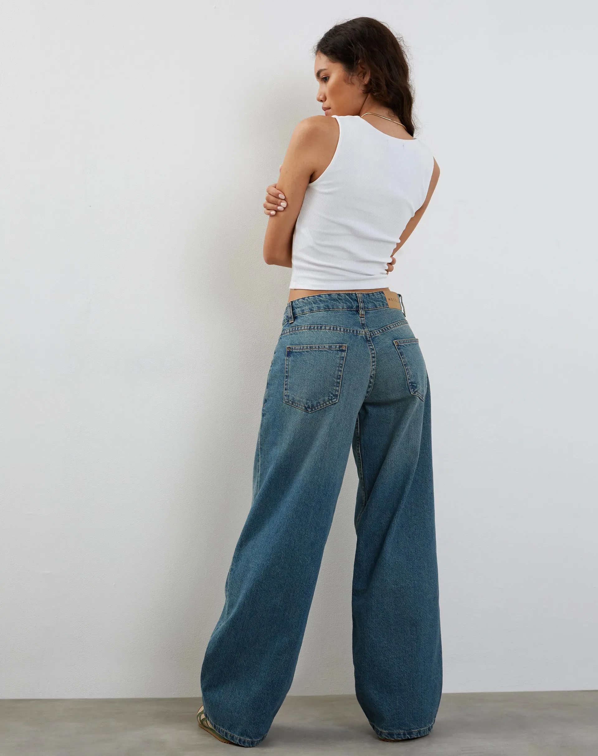 Jastio Vest Top in White Ribbed Jersey sold by Motel Rocks product image thumbnail 4