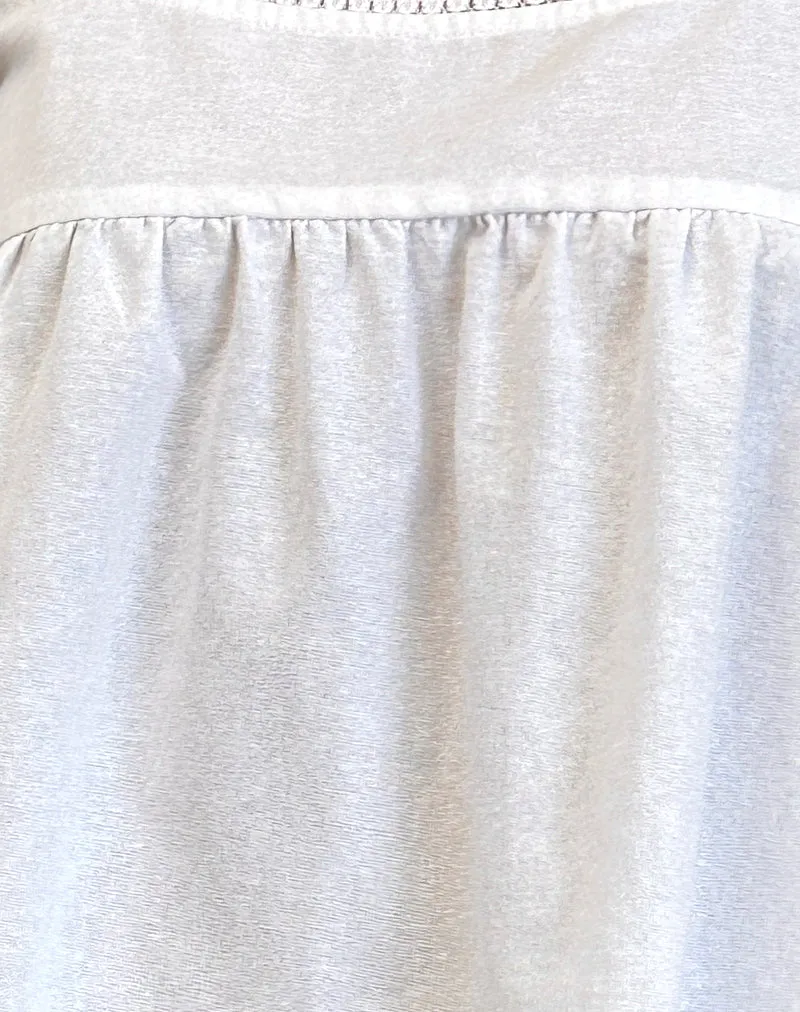 Axoni Square Neck Blouse in Linen White sold by Motel Rocks product image thumbnail 5