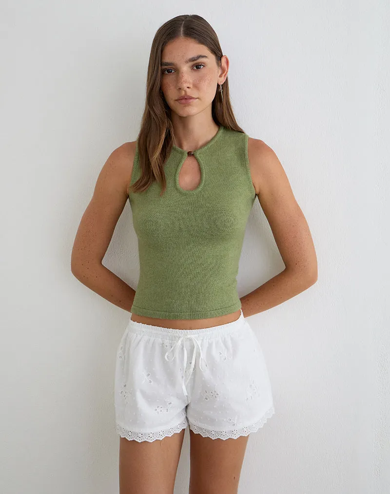 Judy Boxer Short in Broderie White sold by Motel Rocks product image thumbnail 3