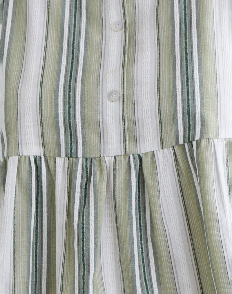 Myles Top in Sage Stripe sold by Motel Rocks product image thumbnail 5