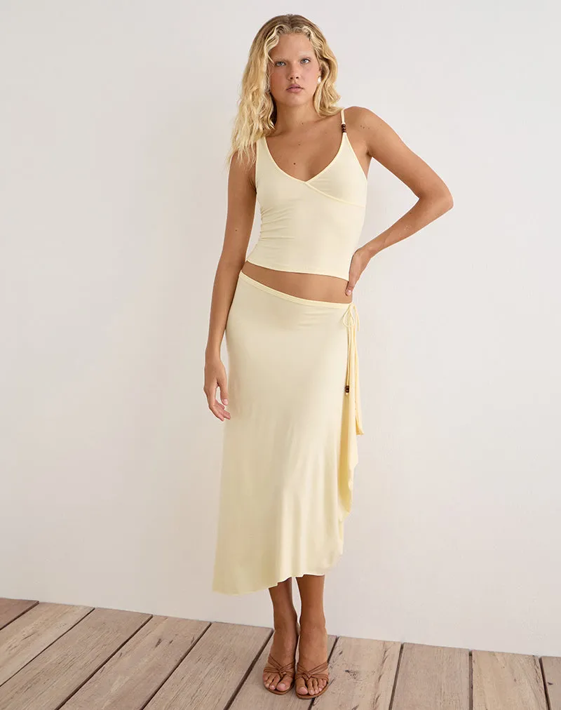 Fara Top with Beads in Jersey Lemon sold by Motel Rocks product image thumbnail 4