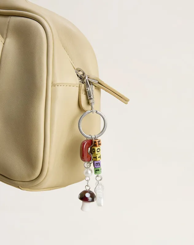 Mushroom Gem Keychain made by Motel Rocks