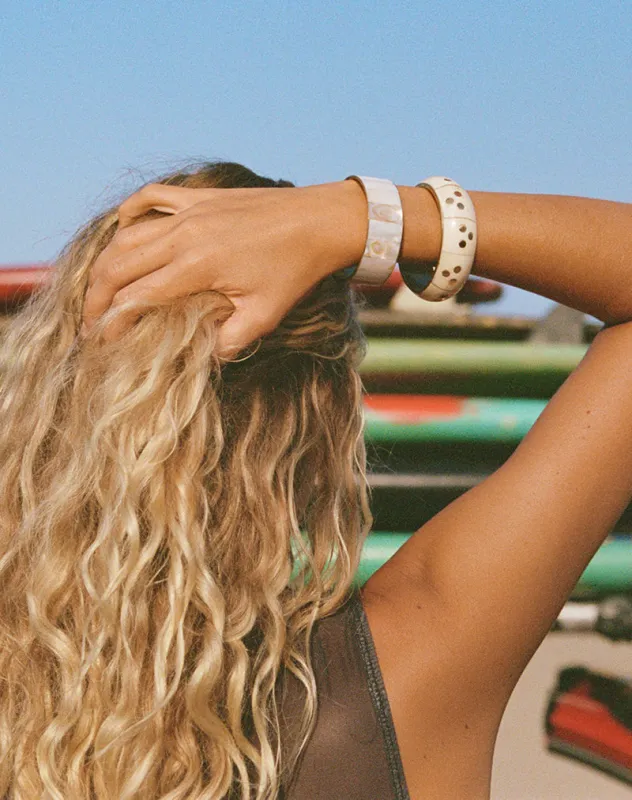 Ivory and Gold Bangle Set made by Motel Rocks