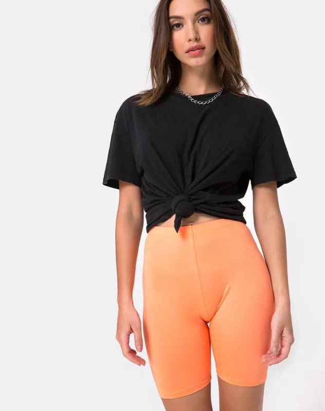 Cycle Short in Fluro Orange sold by Motel Rocks