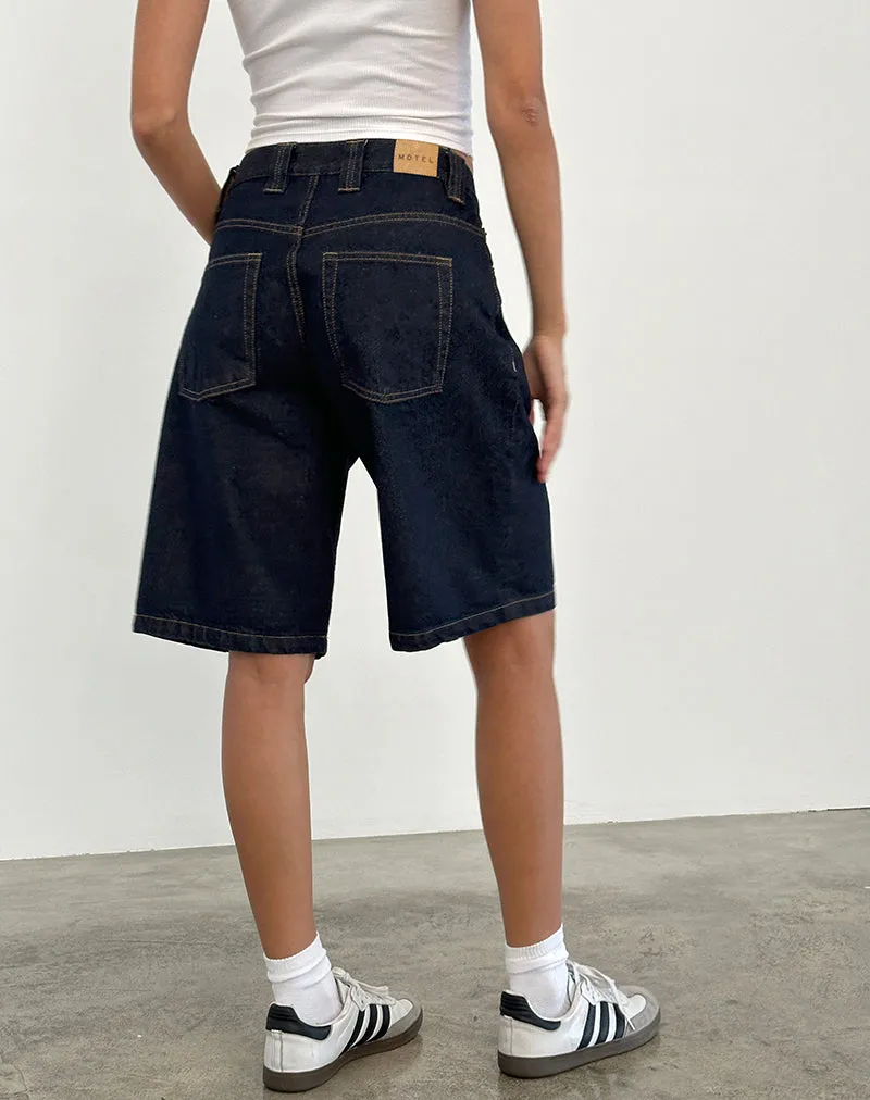 Low Rise Skater Short in Indigo sold by Motel Rocks product image thumbnail 4