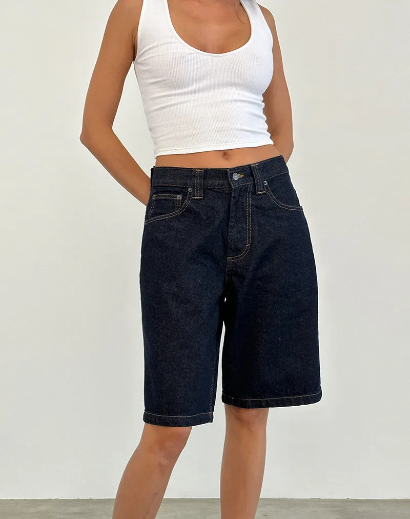 Low Rise Skater Short in Indigo sold by Motel Rocks product image thumbnail 2