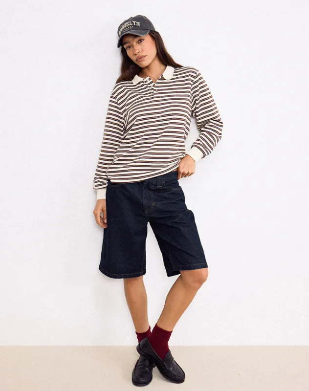 Low Rise Skater Short in Indigo made by Motel Rocks