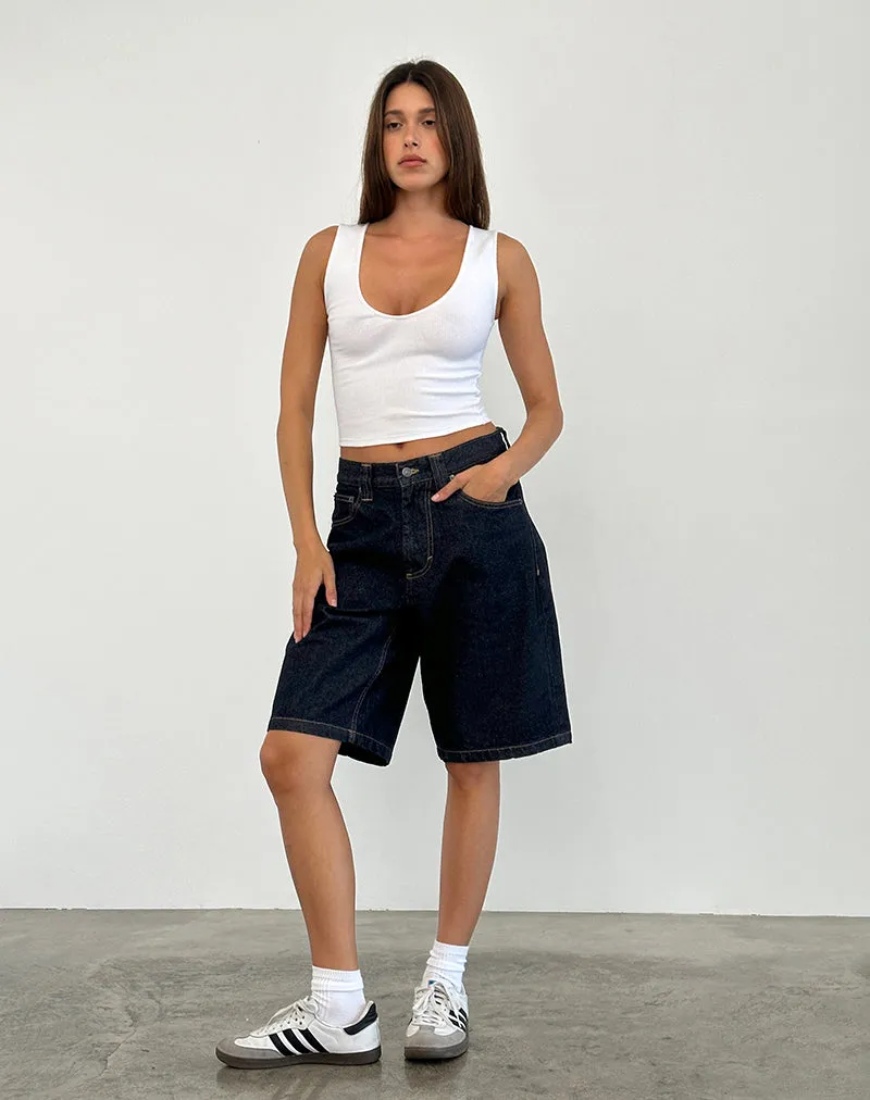 Low Rise Skater Short in Indigo sold by Motel Rocks product image thumbnail 5