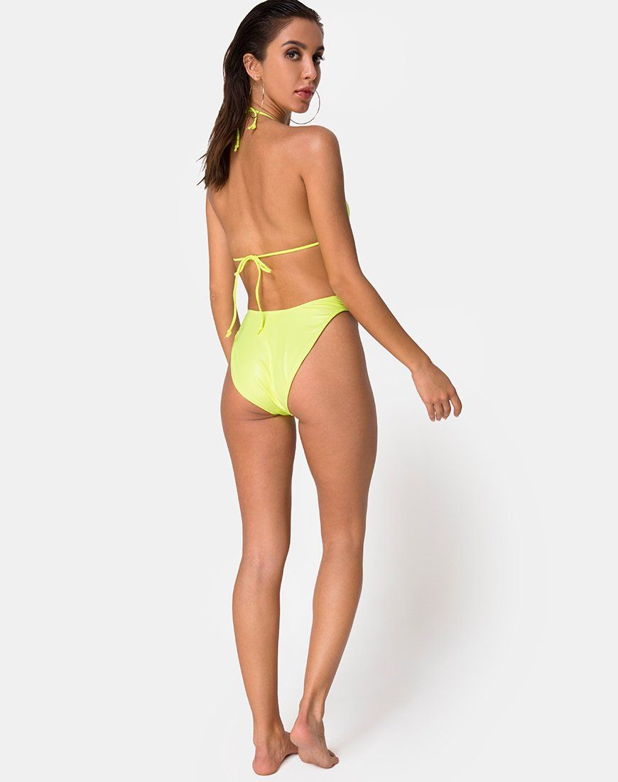 Pami Bikini Top in Coated Lime sold by Motel Rocks product image thumbnail 4
