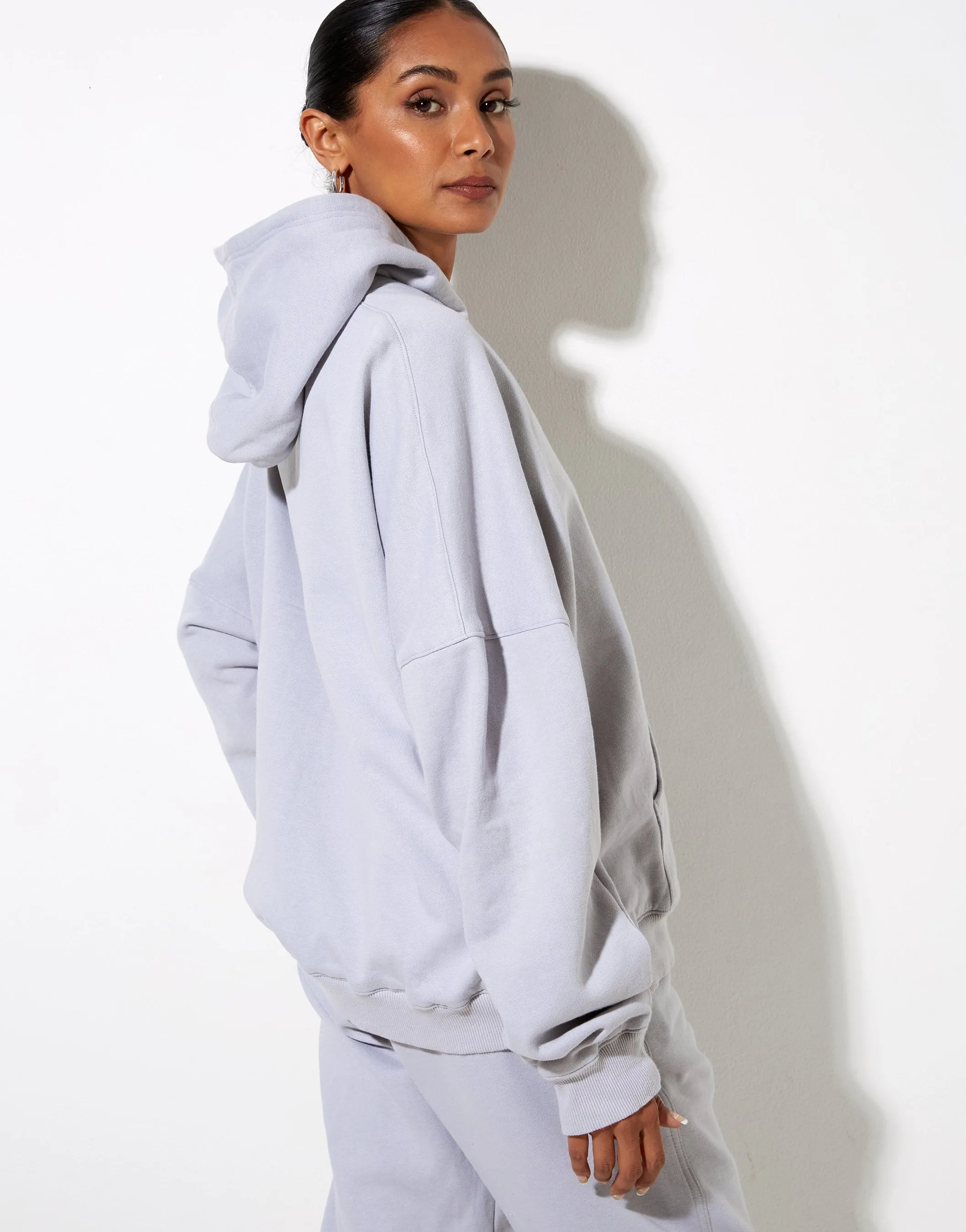 Hollack Hoodie in Lunar Rock with Motel Work Clothing Label Embro sold by Motel Rocks product image thumbnail 2