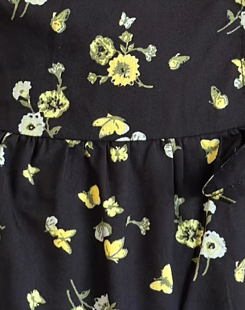 Ajasi Blouse in Lemon and Lime Black sold by Motel Rocks product image thumbnail 5