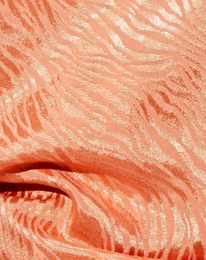 Datista Dress in Satin Zebra Cantaloupe sold by Motel Rocks product image thumbnail 5