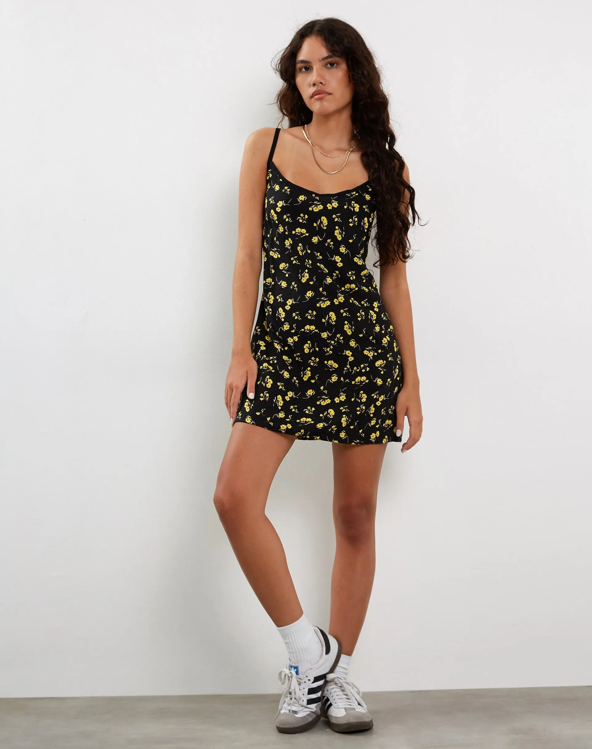 Samiya Mini Dress in Buttercup Black and Yellow sold by Motel Rocks product image thumbnail 5