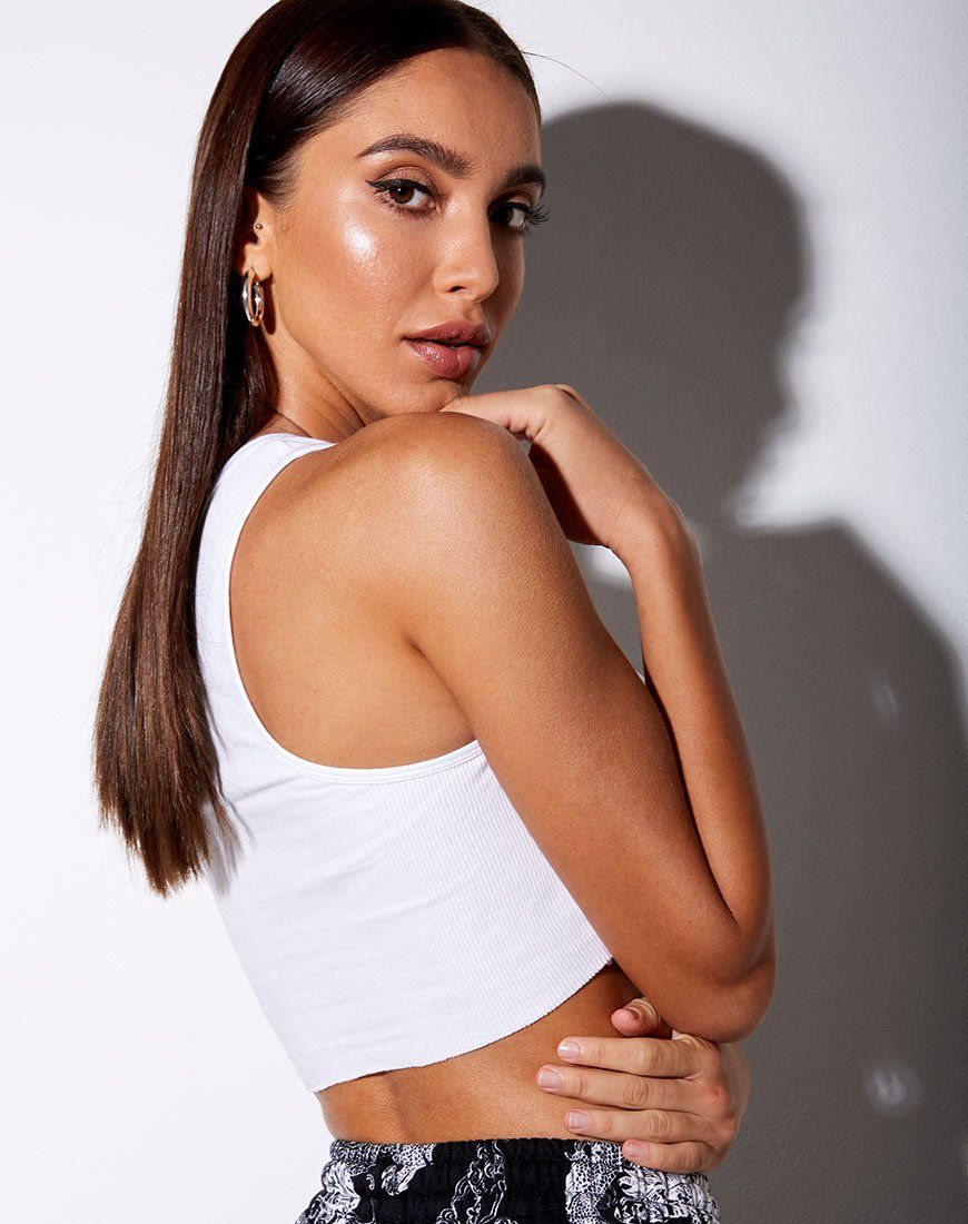 Givas Top in White "Stay At Home Club" sold by Motel Rocks product image thumbnail 2