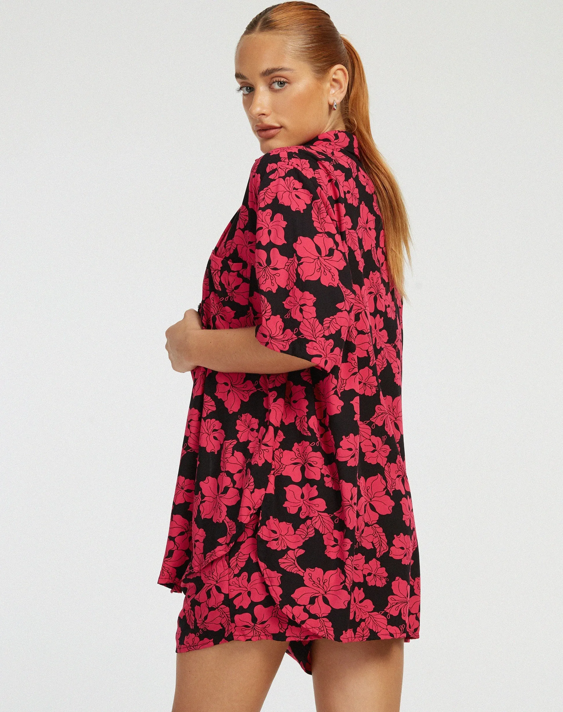 Smith Shirt in Vacation Hot Pink sold by Motel Rocks product image thumbnail 2