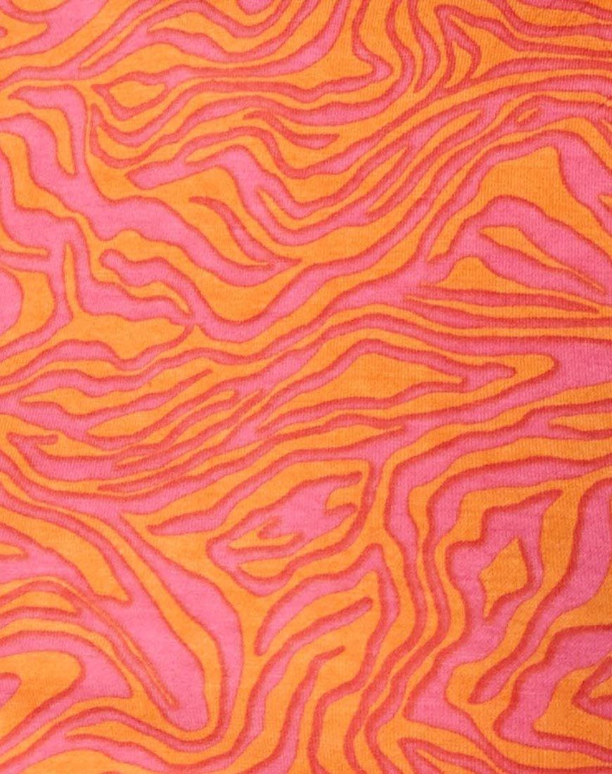 Hot Pant in Trippy Waves Tangerine and Pink sold by Motel Rocks product image thumbnail 5