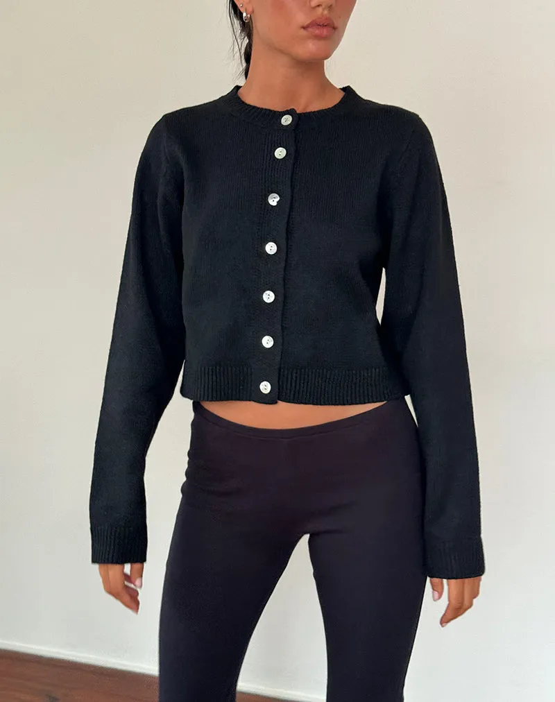 Shura Brush Knit Cardigan in Black sold by Motel Rocks product image thumbnail 2