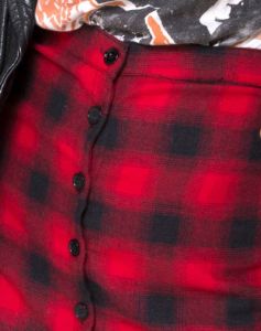 Kaisa Midi Skirt in Plaid Red and Black sold by Motel Rocks