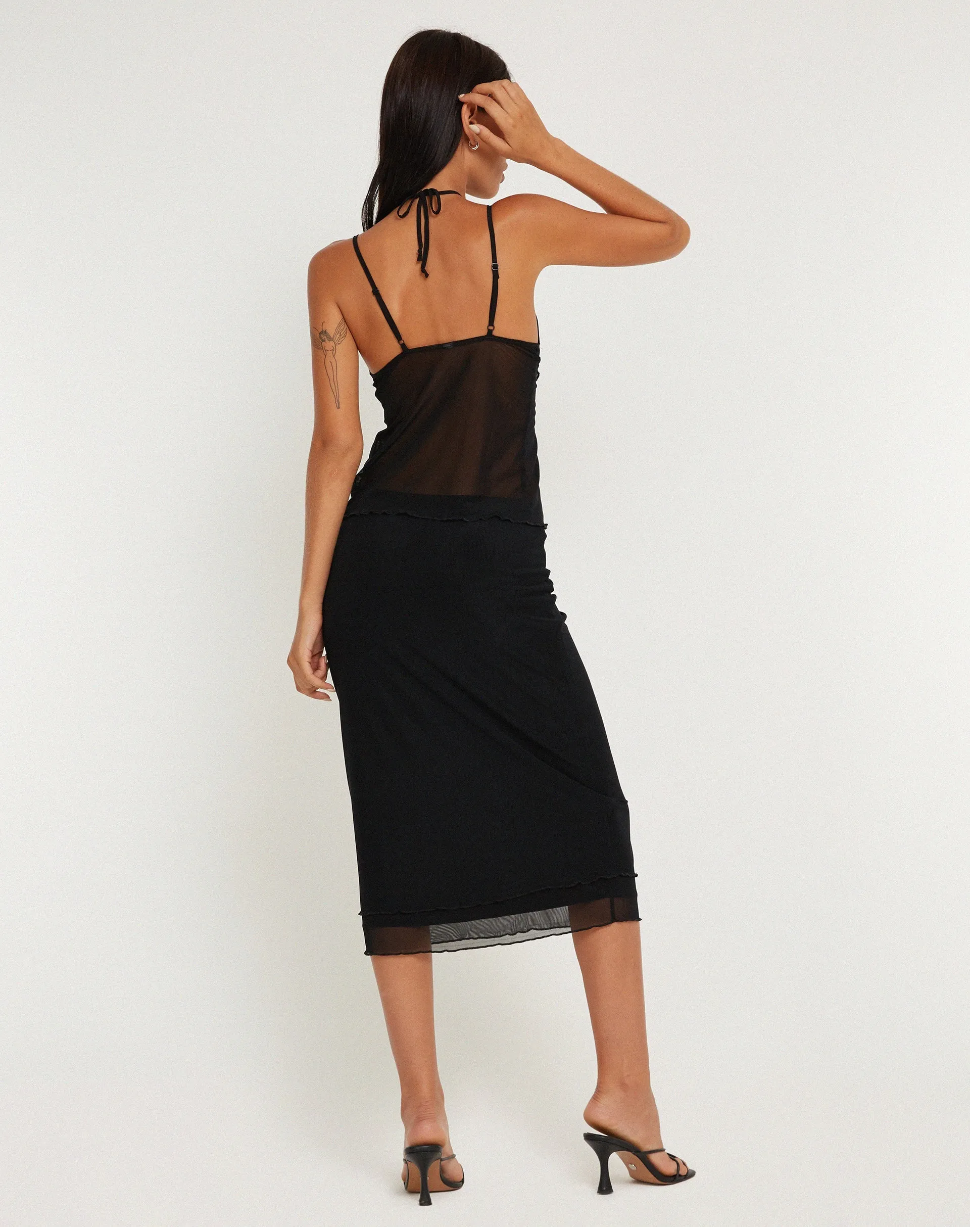 Eldonia Midi Skirt in Black sold by Motel Rocks product image thumbnail 5
