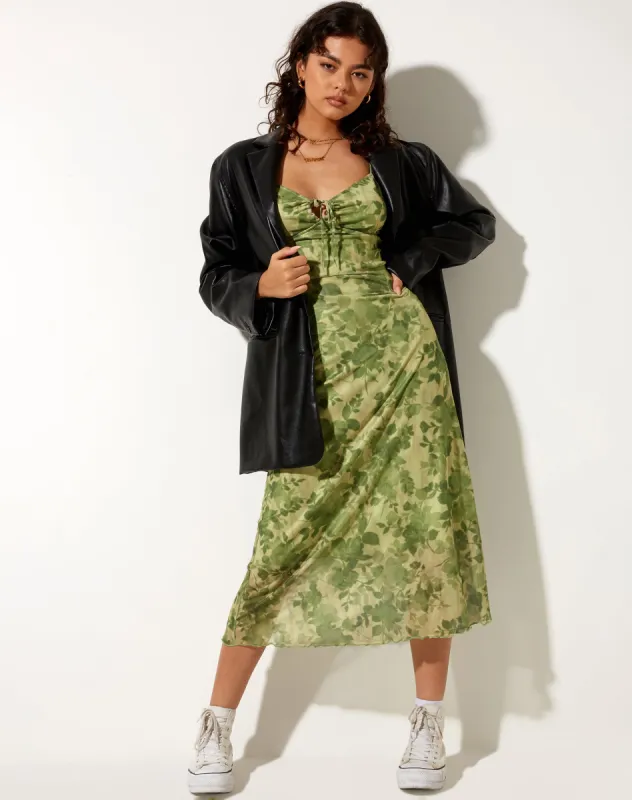 Coya Midi Dress in Blurred Floral sold by Motel Rocks