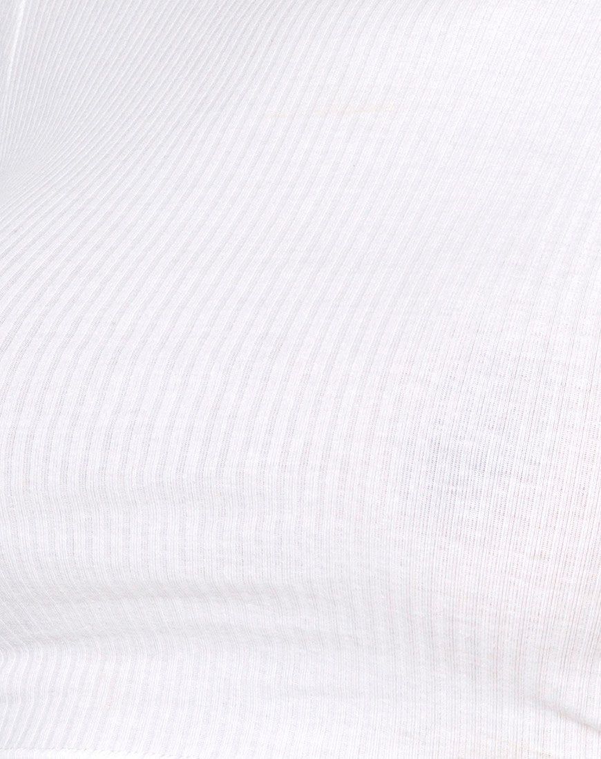 Tiner Crop Top in Rib Ivory sold by Motel Rocks product image thumbnail 5