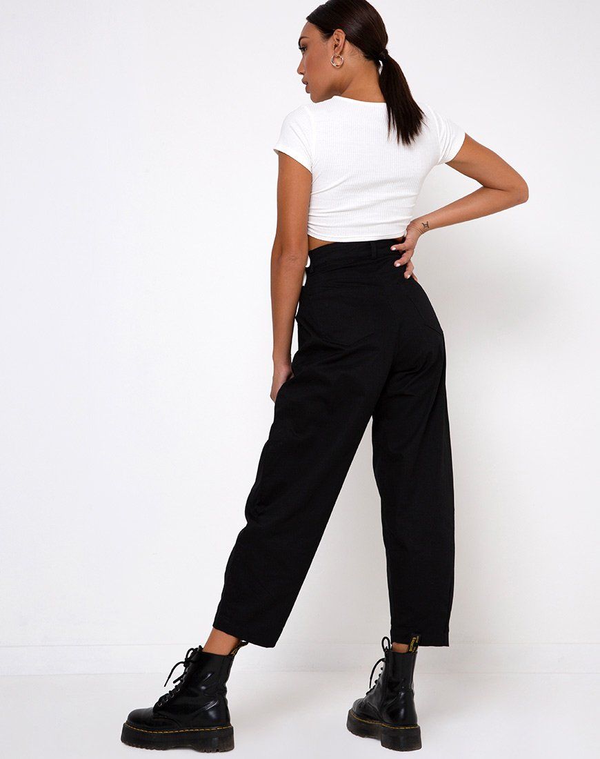 Tiner Crop Top in Rib Ivory sold by Motel Rocks product image thumbnail 4