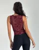 Moni Vest Top in Botanical Flower Maroon sold by Motel Rocks