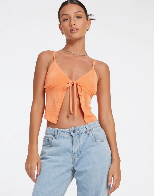 Rumak Top in Crepe Soft Orange made by Motel Rocks