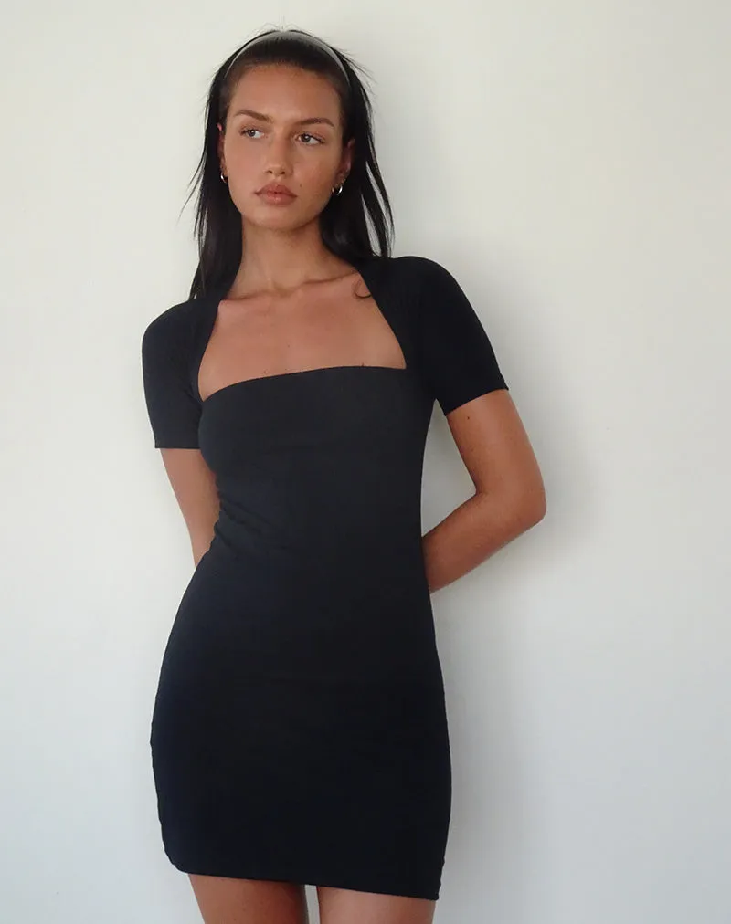Drequa Mini Dress in Black sold by Motel Rocks