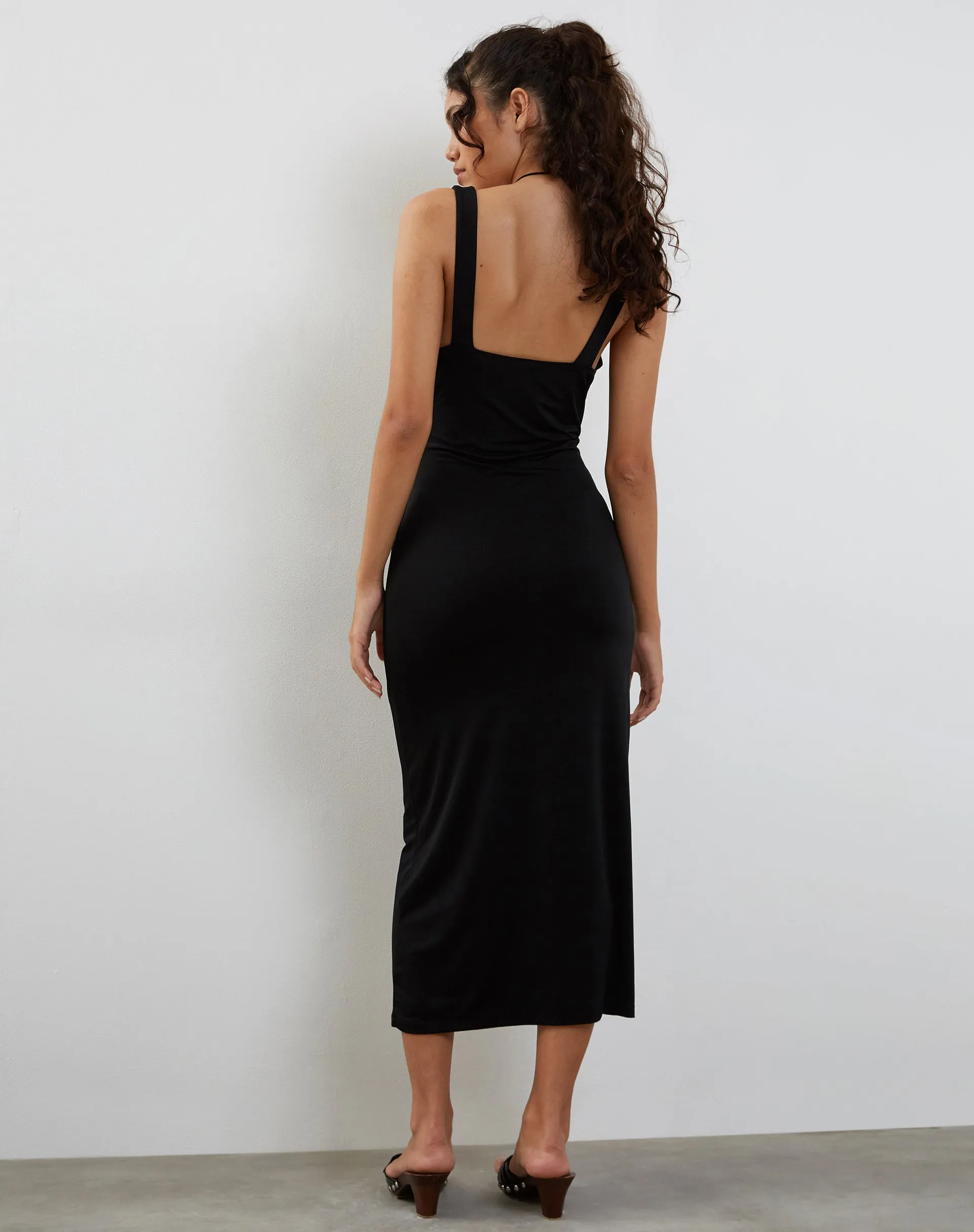 Reina Cut Out Bodycon Midi Dress in Black sold by Motel Rocks product image thumbnail 2