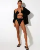 Yessy Strappy Bikini Top in Black sold by Motel Rocks