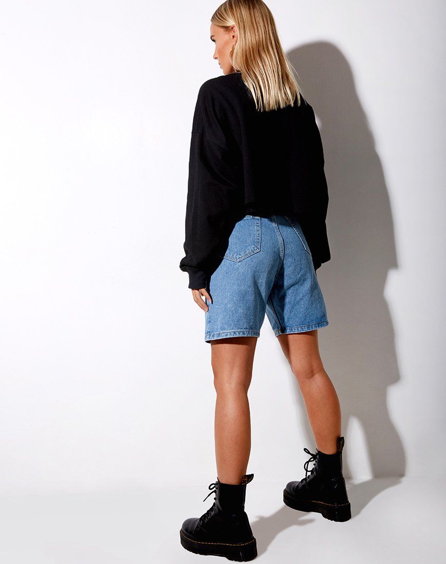 Fawly Crop Top in Black 'Angel' Embro in Neon Green sold by Motel Rocks product image thumbnail 4