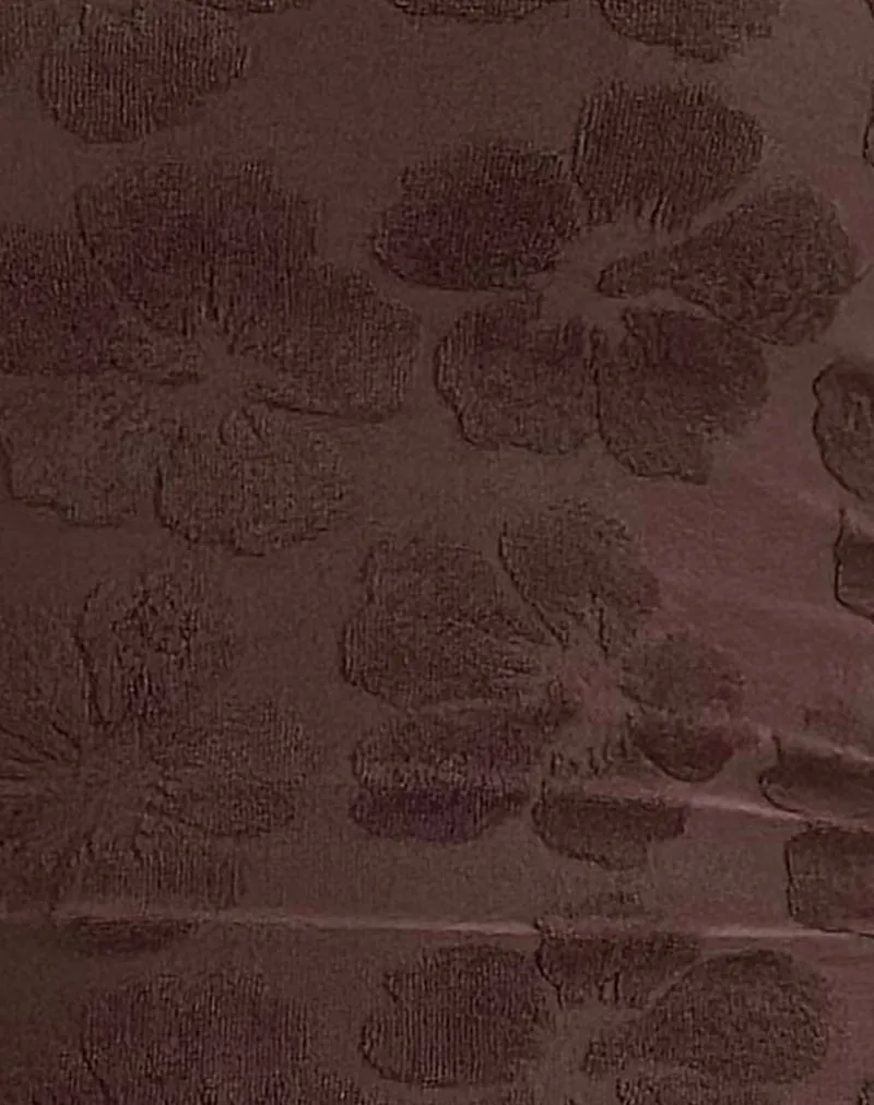 Peggy Bandeau Top in Hibiscus Terry Brown sold by Motel Rocks product image thumbnail 5