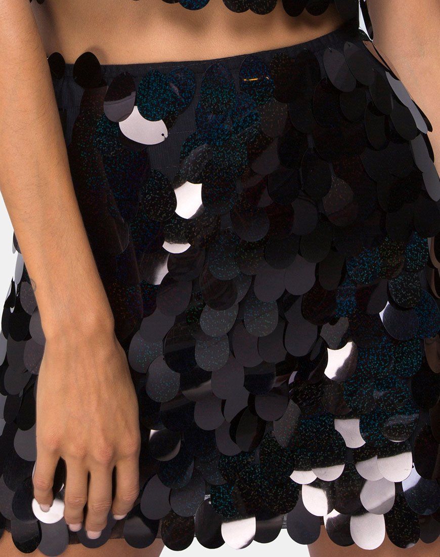 Wyne Mini Skirt in Galaxy Tear Drop Sequin sold by Motel Rocks product image thumbnail 5