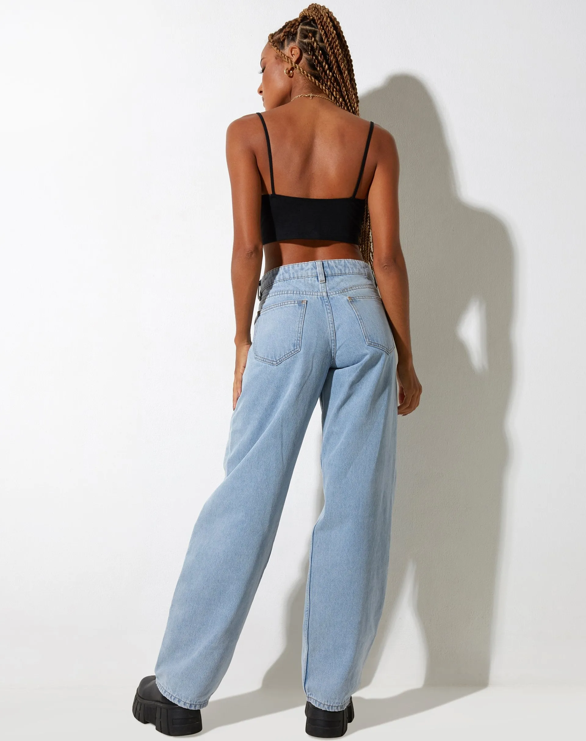 Loca Crop Top in Lycra Black sold by Motel Rocks product image thumbnail 5