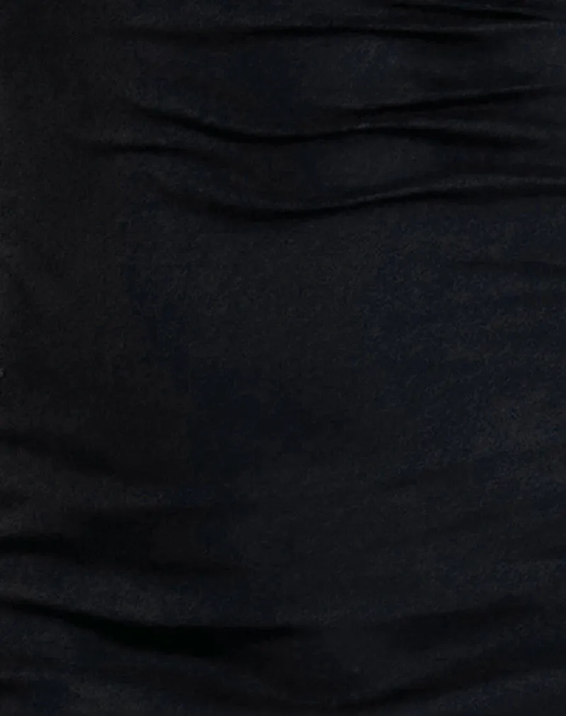 Riniko Mini Dress in Black with White Binding sold by Motel Rocks product image thumbnail 5