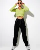 Ryals Crop Top in Leaf Green sold by Motel Rocks