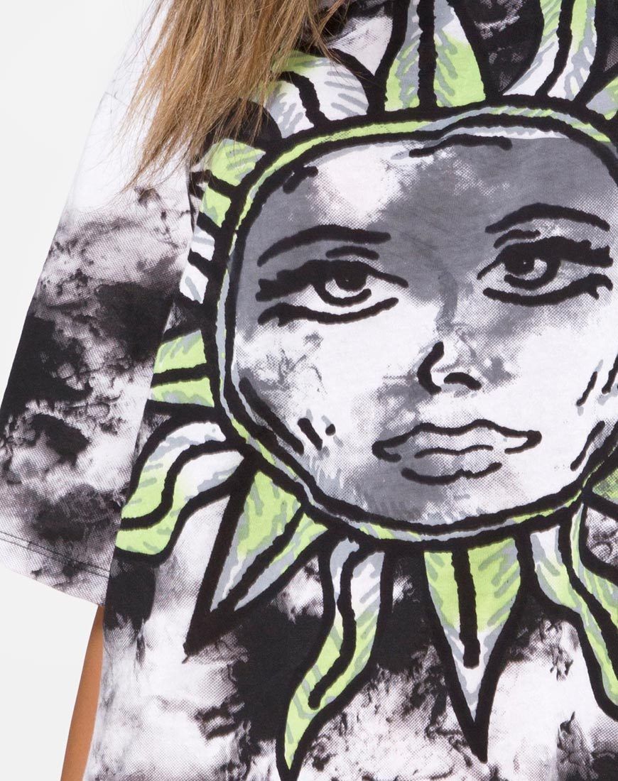 Sunny Kiss Tee in Tie Dye Celestial Lime sold by Motel Rocks product image thumbnail 5