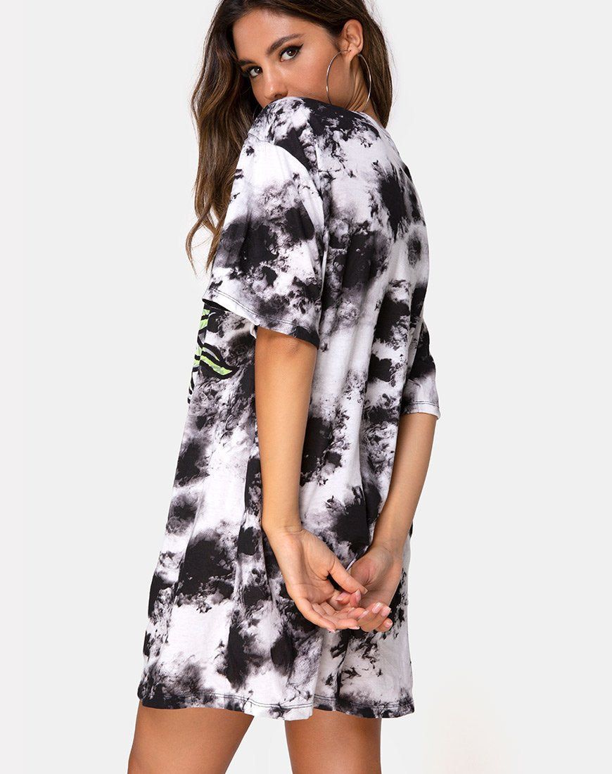 Sunny Kiss Tee in Tie Dye Celestial Lime sold by Motel Rocks product image thumbnail 2