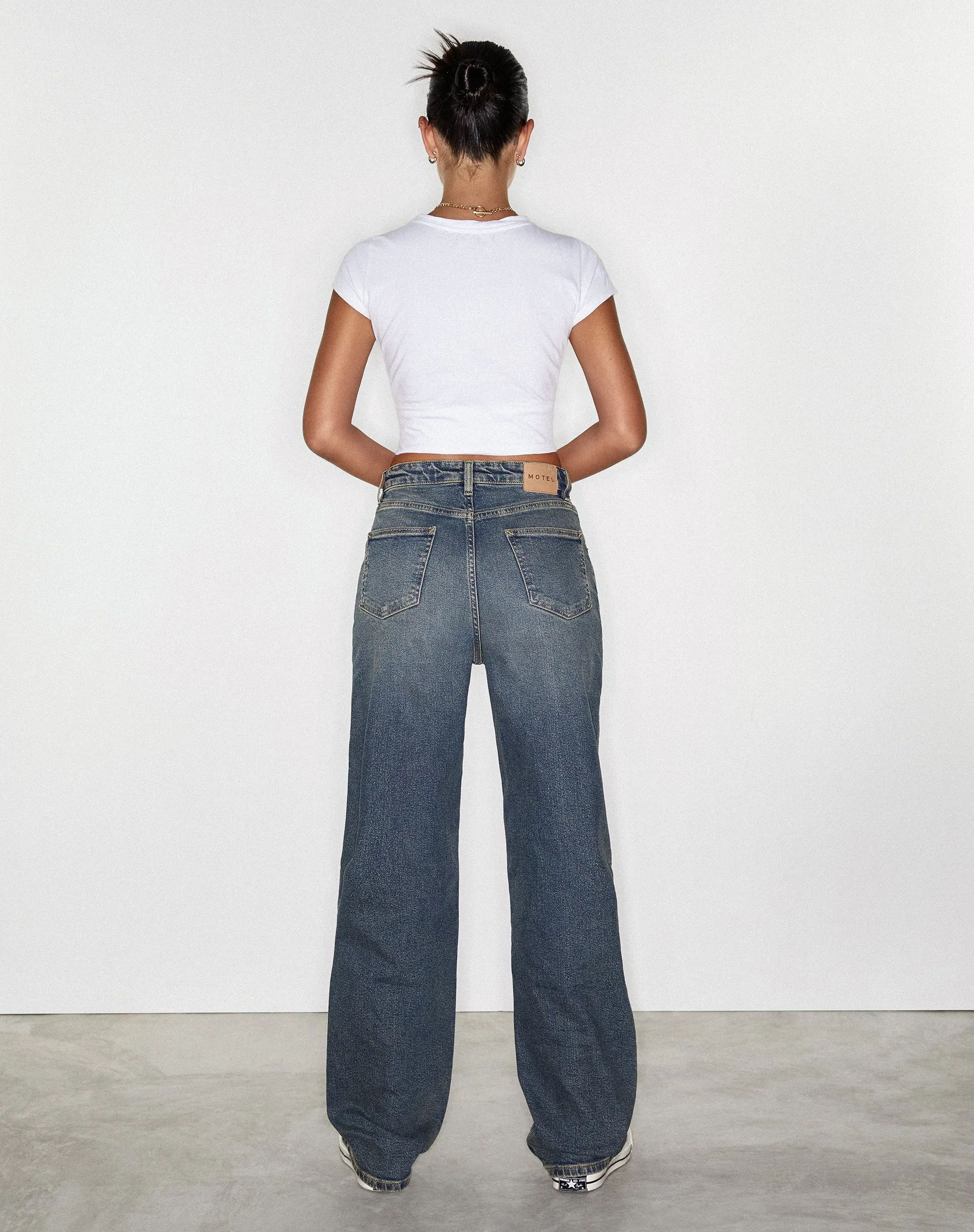 Parallel Jeans in Bryony Twilight Brown and Blue Acid sold by Motel Rocks product image thumbnail 5