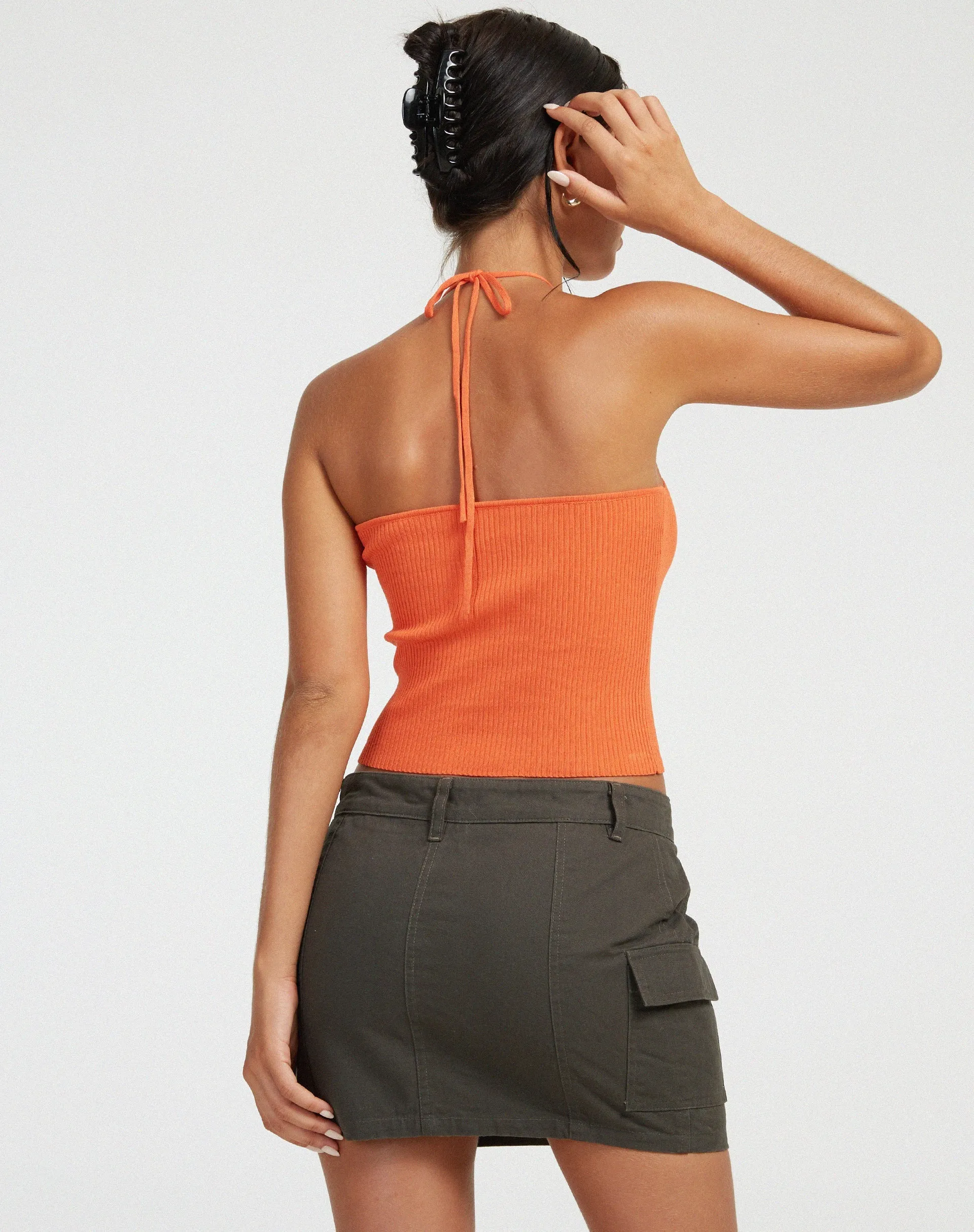 Gunmo Crop Top in Orange sold by Motel Rocks product image thumbnail 2