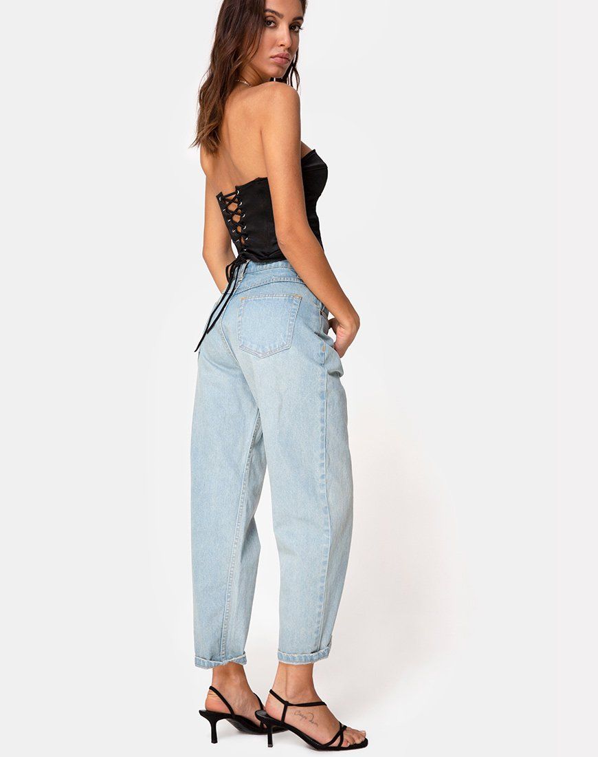 Corala Corset Top in Black sold by Motel Rocks product image thumbnail 4