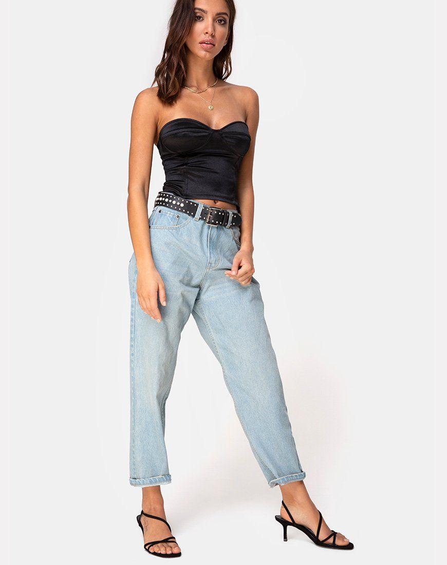 Corala Corset Top in Black sold by Motel Rocks product image thumbnail 3