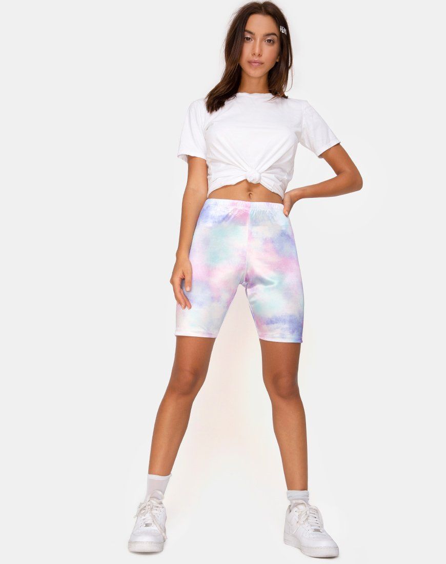 Bike Short in Pastel Tie Dye sold by Motel Rocks product image thumbnail 3