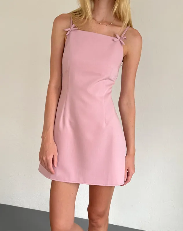Aketi Mini Dress in Dusky Pink sold by Motel Rocks