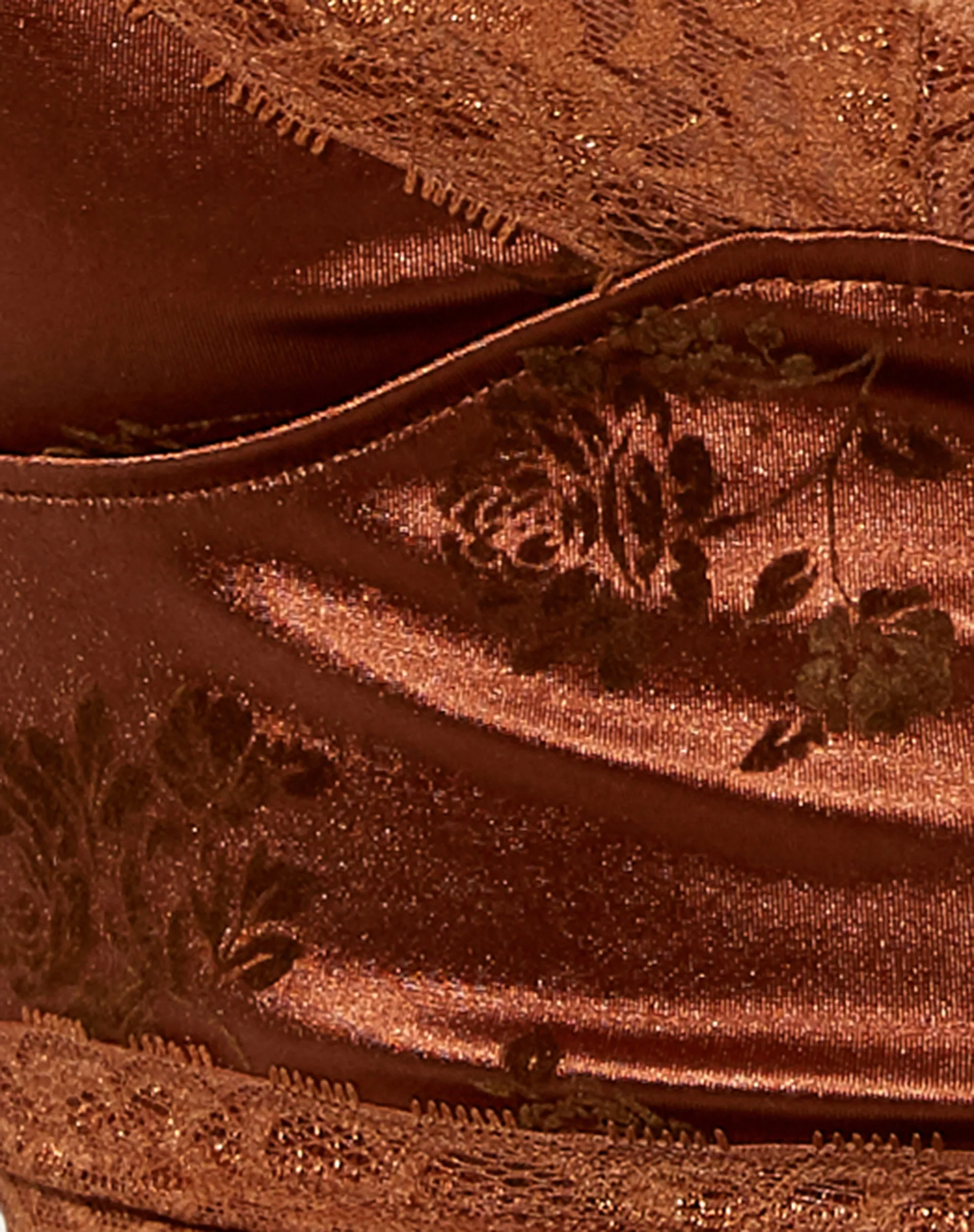 Dyrana Crop Top in Rose Flock Brown sold by Motel Rocks product image thumbnail 5