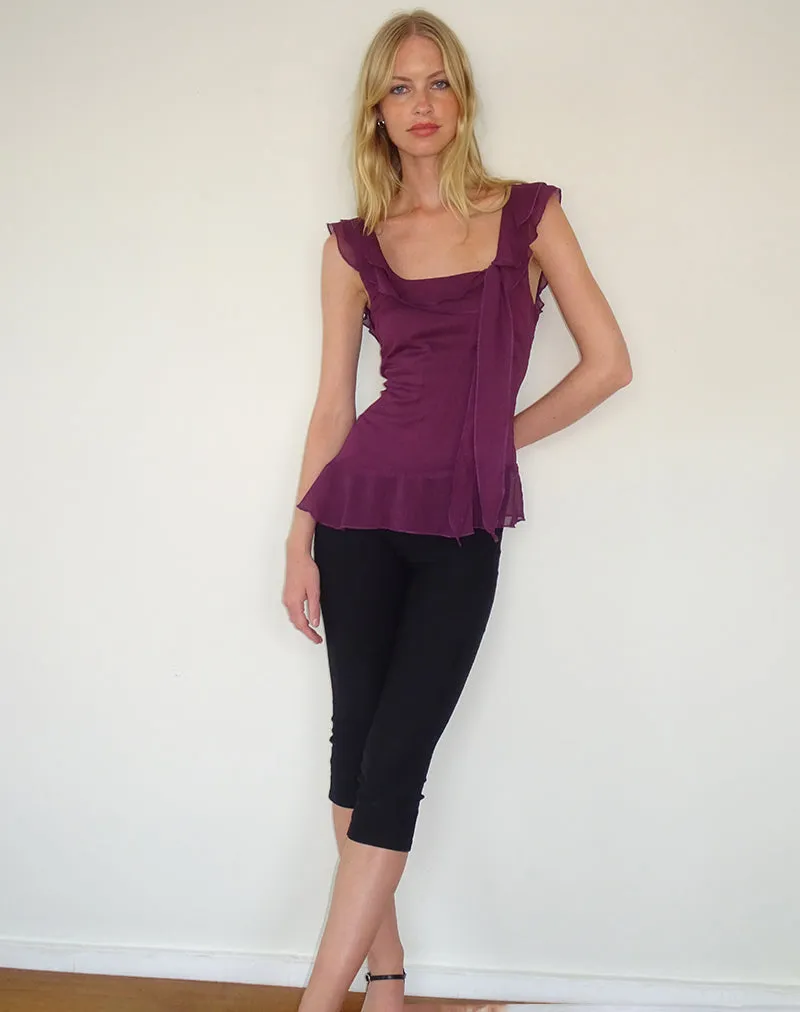 Piro Top in Chiffon Aubergine sold by Motel Rocks product image thumbnail 3